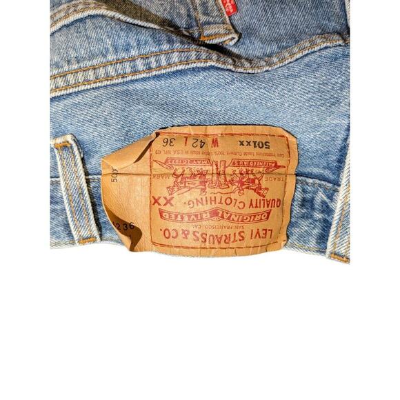 Vintage Levi’s 501 XX Jeans Whiskers Fade 42x36 USA 1994 #480 - Picture 6 of 10
